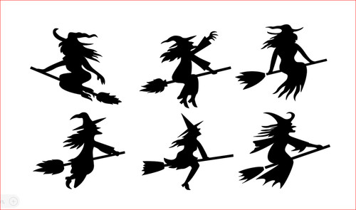 Set halloween witches - of,