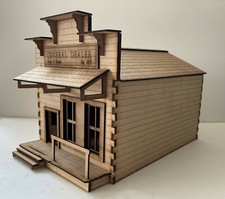 Large scale 40mm+ Old West General Dealer shop building, Unpainted kit.