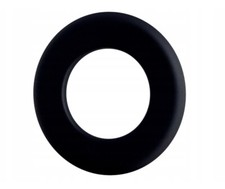 Matt Black Enamel Stove Pipe Collar / Rosette Flue Liner Cover Round Wall Plate