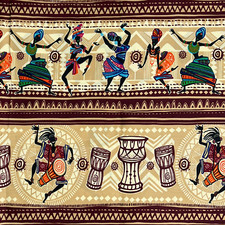 African Fabric Print Drum