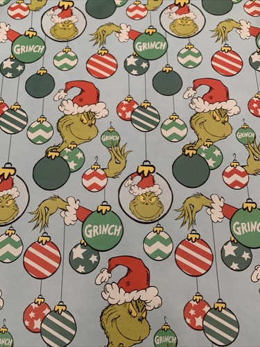 Grinch blue gift wrapping - grinch,