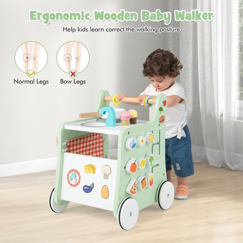 Wooden baby walker - wooden,