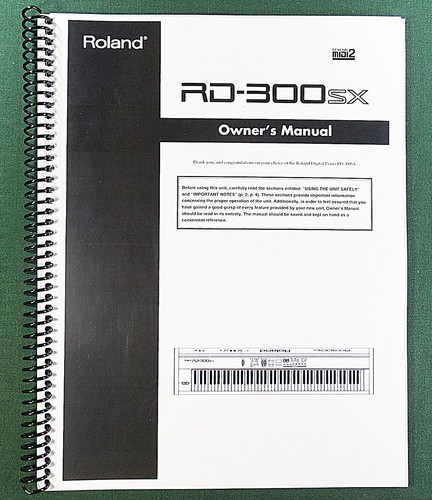Roland 300sx owner s - roland, rd-300sx