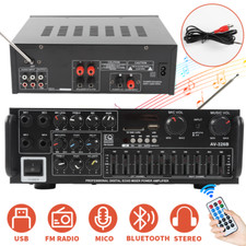 2000W Digital Power Amplifier Bluetooth Stereo HiFi Audio 2CH USB SD FM Car Home