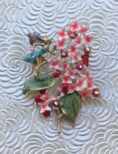 Fairy / flower Brooch enamel