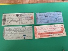 Old british bank cheques 1874 - british,