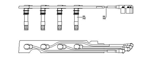 Ignition cable set - , for