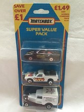 MATCHBOX MB858 TRIPLE PACK -PORSCHE 959 - RUFF TREK - MODEL A ' PISCATAWAY '