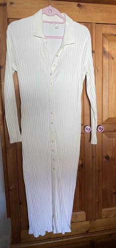 Long ribbed cream maxi - long,