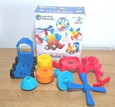 Learning Resources 1-2-3 Build It Car Plane Boat Early Construction Set Toy