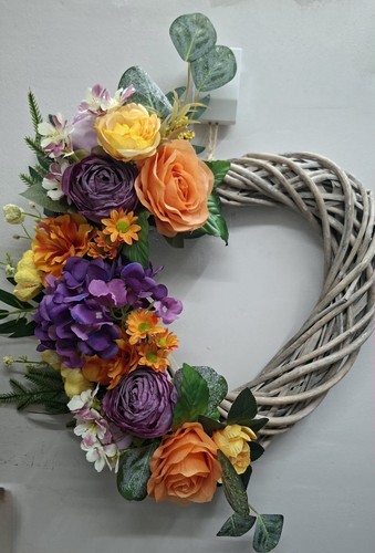 Wicker heart shape floral - heart,