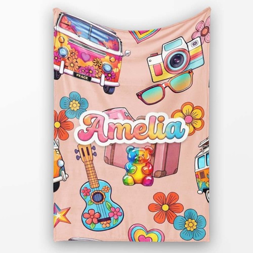 Soft fleece blanket hippie - soft,