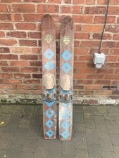 Pair of vintage wooden Kathro Water Skis