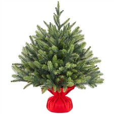 2Ft Green Tabletop Artificial Christmas Tree w/ Cement Base Portable Christmas