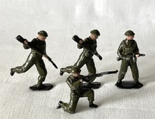 4 Vintage Painted Toy Soldiers WW1 British Light Damage Britains Era Models #132