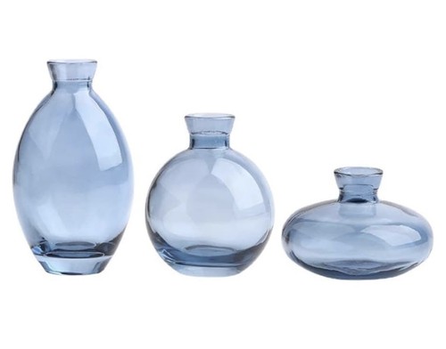 Glass bud vase set mini - set, 3,