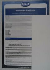 Bailey Touring Caravan Price List 2015. Pursuit, Pegasus GT65, Unicorn. Layouts.