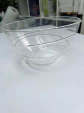 Bowl Salad Fruit 25cm Plastic Clear Serving Food Christmas BBQ Garden Party Xmas