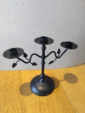 Black 3 Armed Candelabra with
