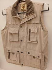 Mens XL Utility Gilet Multi Pockets Zip & Snap Close by Country Classics P2P 25"