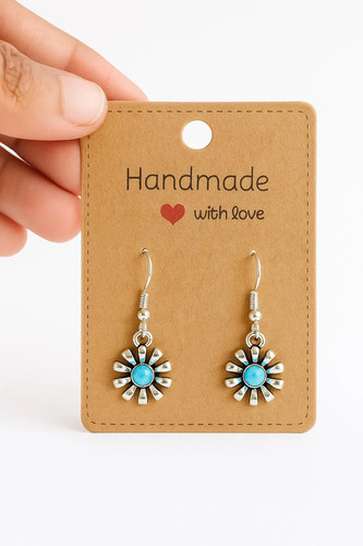 Turquoise sunburst drop - sunburst,