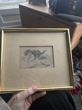 Vintage Framed Pencil Sketch