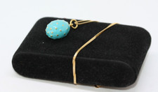 Vintage Fabergé Egg 1" Pendant 925 Gilt Sterling Silver Women's Necklace 18"