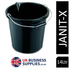 Janit-X Strong Builders,Water or Garden Bucket Black 3 Gallon /14 Litre Capacity