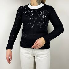 Women ISABEL MARANT ETOILE Distressed Super Kid Mohair Wool Knit Sweater Size 1