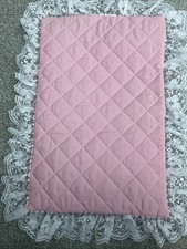 Pink Doll Pram Quilt. Hand