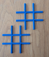 2 x Vintage Lego Train Track Crossing - Blue - No reserve