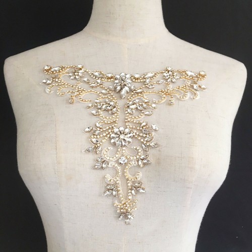 Rhinestone neckline wedding - rhinestone,