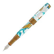 Benu Euphoria Fountain Pen in Blue Hawaiian - Flexible Nib- NEW in Box