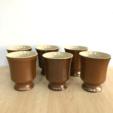 Rustic brown goblets - rustic,