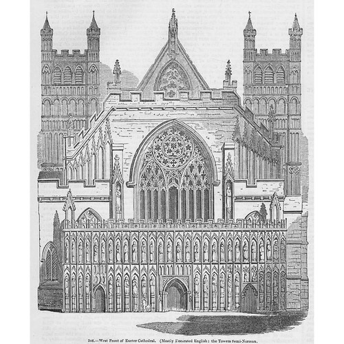 Exeter cathedral west front - exeter,
