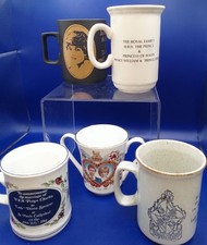 Royal collectable ceramics Charles and Diana cups