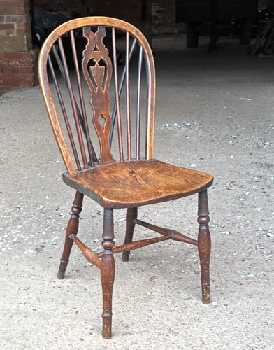 Antique victorian elm beech - victorian, &