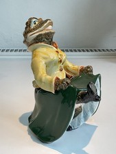 Rare Cinque Ports Pottery  Rye Pottery Toad of Wind in the Willow Figure  Signed