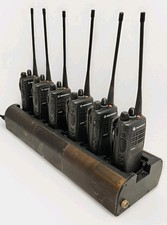 Set of 6x Motorola GP340 16-channel UHF Walkie-Talkie Radios + Endura Charger