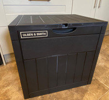 170L Lockable Outdoor Garden Plastic Storage Box Container Chest - Small Lawn Ba