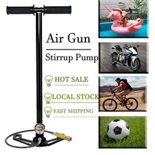 3 Stage 4500psi Air Gun Rifle PCP Stirrup Charging Hand Pump w/ Valve Gauge Hose