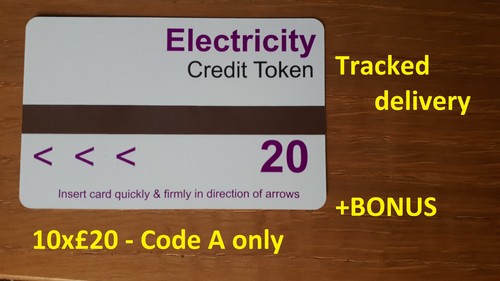 Electric meter card tokens - card,