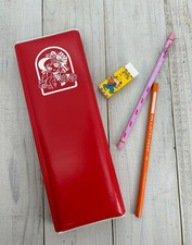 Vintage Tombow Pencil Case Red