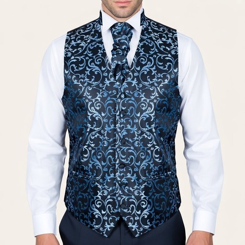 Morning blue black jacquard - morning,