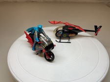 Vintage Corgi No 268 Batbike and Batcopter from 1970/80s