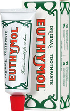 Euthymol Original Toothpaste 75Ml, No Fluoride, Anti-Plaque, Antibacterial, Cavi