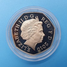 Queen Elizabeth II Proof 2010 Milled Fifty Pence Coin