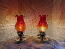Amberina Crackle Glass