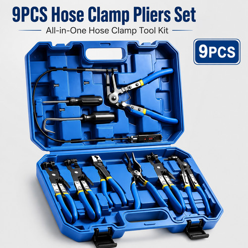 9pcs flexible hose - flexible, clamp