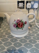 Electric Ceramic Vintage Teapot Kettle Elegant design floral 